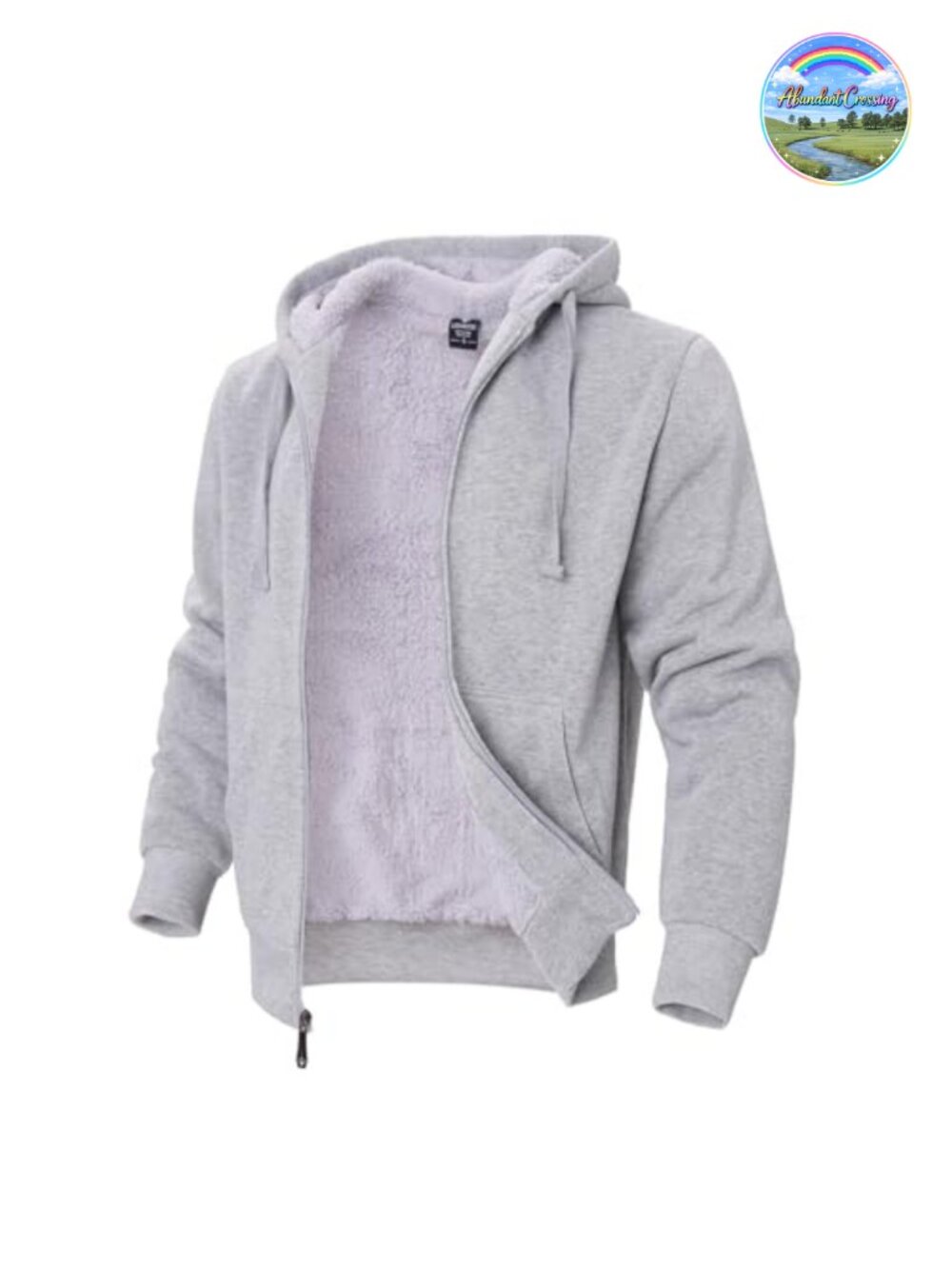 Men's Sherpa Lined Zip Up Hoodie Heavyweight Fleece Winter Warm Full Zip